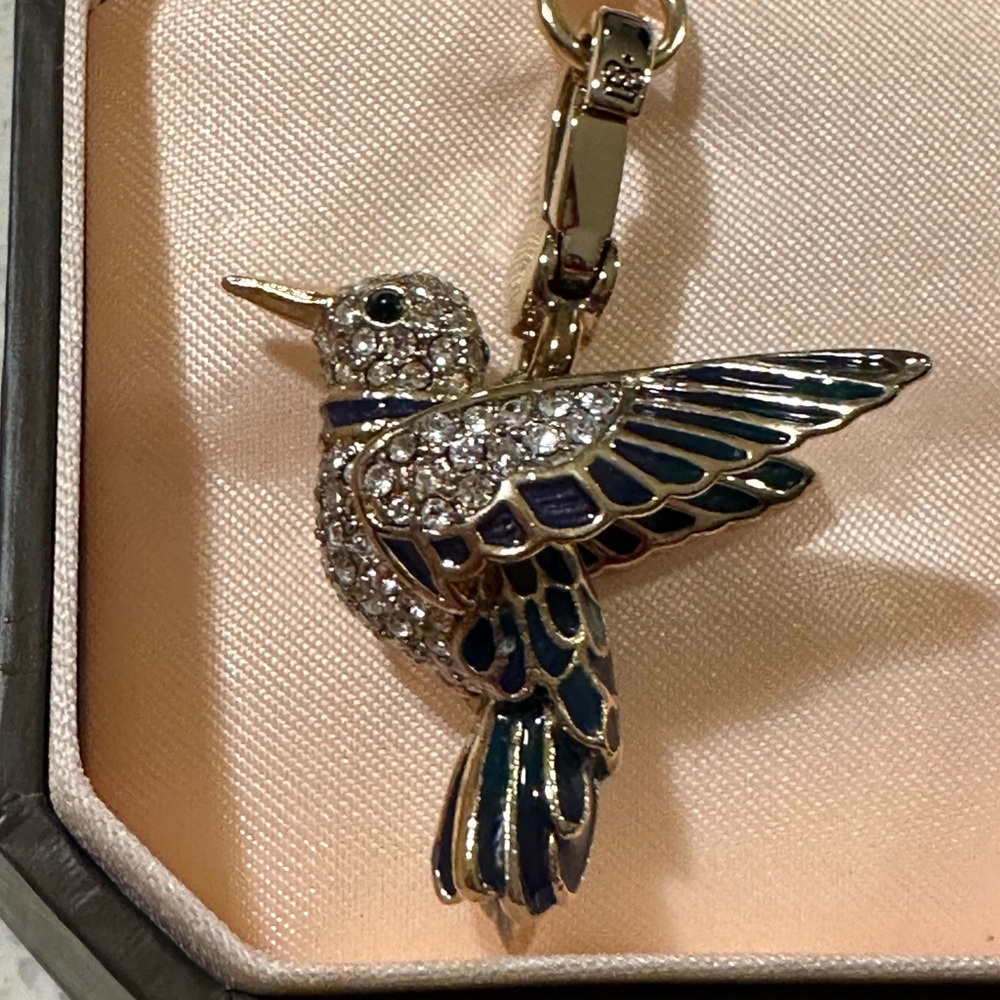 Juicy Couture Hummingbird Charm #YJRU4730 Blue Enamel